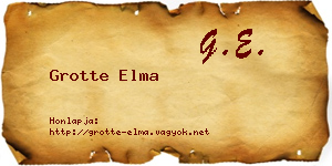 Grotte Elma névjegykártya